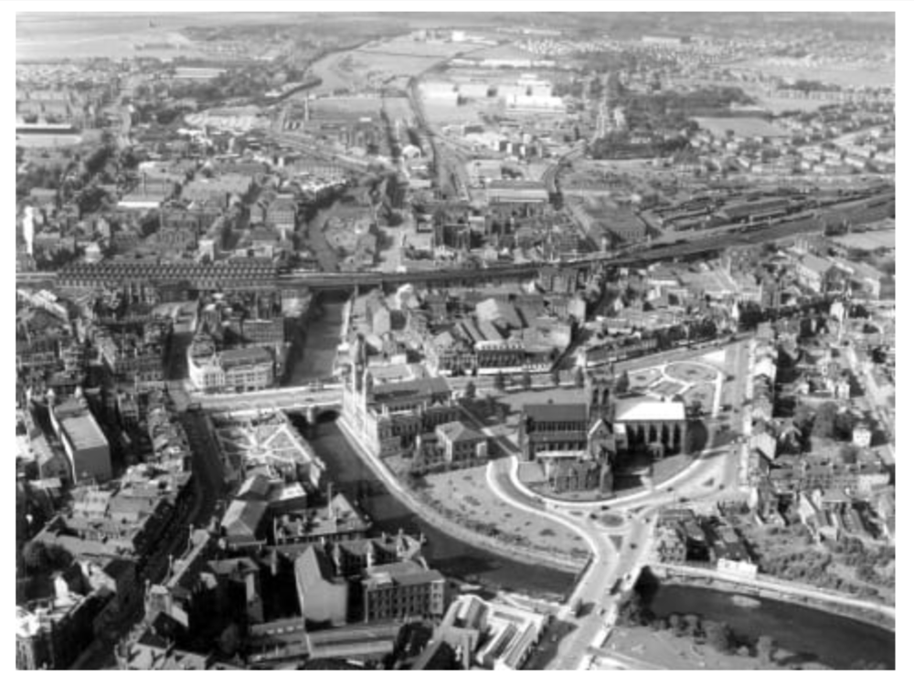 Paisley from the air see the roof on the north terracing.png